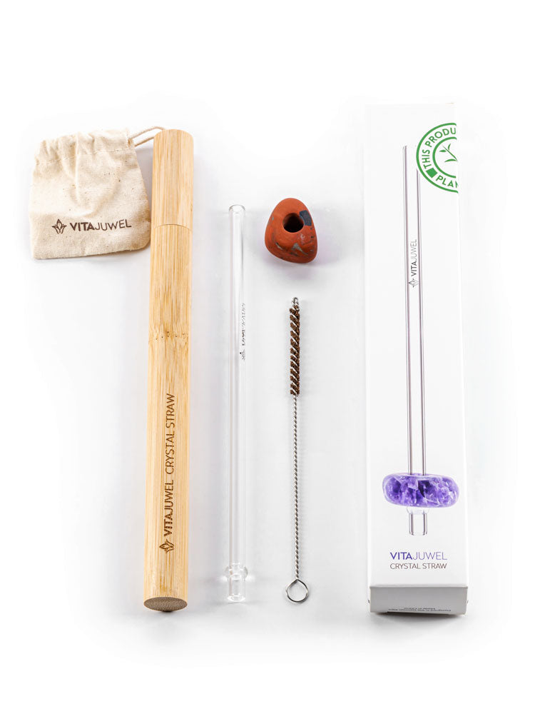 CRYSTAL STRAW | RED JASPER
